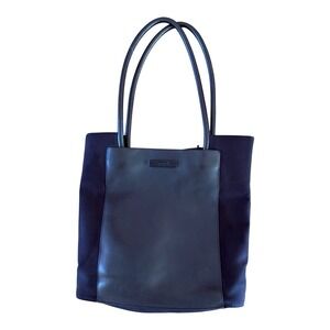 Tumi Everyday Purse Neoprene Leather Black Tote Bag 11.75" W x 11 H x 4" D